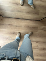 Buz Mavisi Kemerli Straight Jean